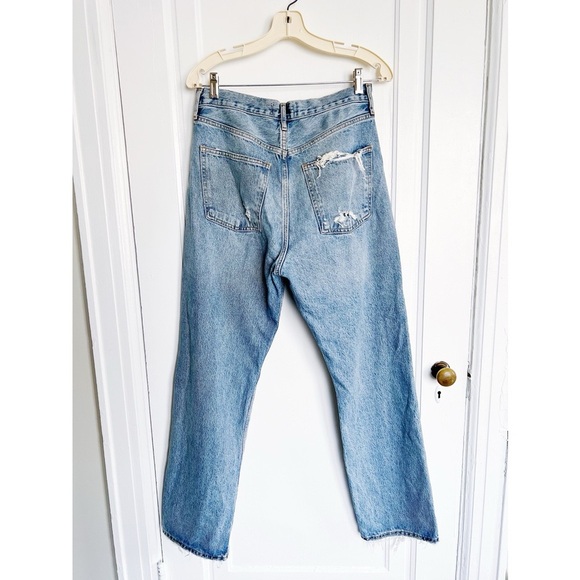 AGOLDE • 90's Mid Rise Loose jean straight distressed Isolate wash ripped baggy - Picture 13 of 15